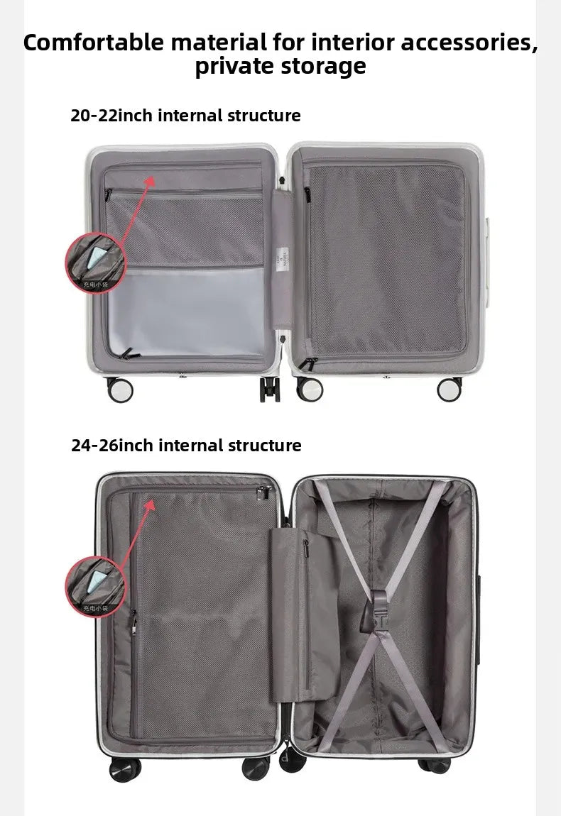 Thickened Wide Pull Rod Suitcase