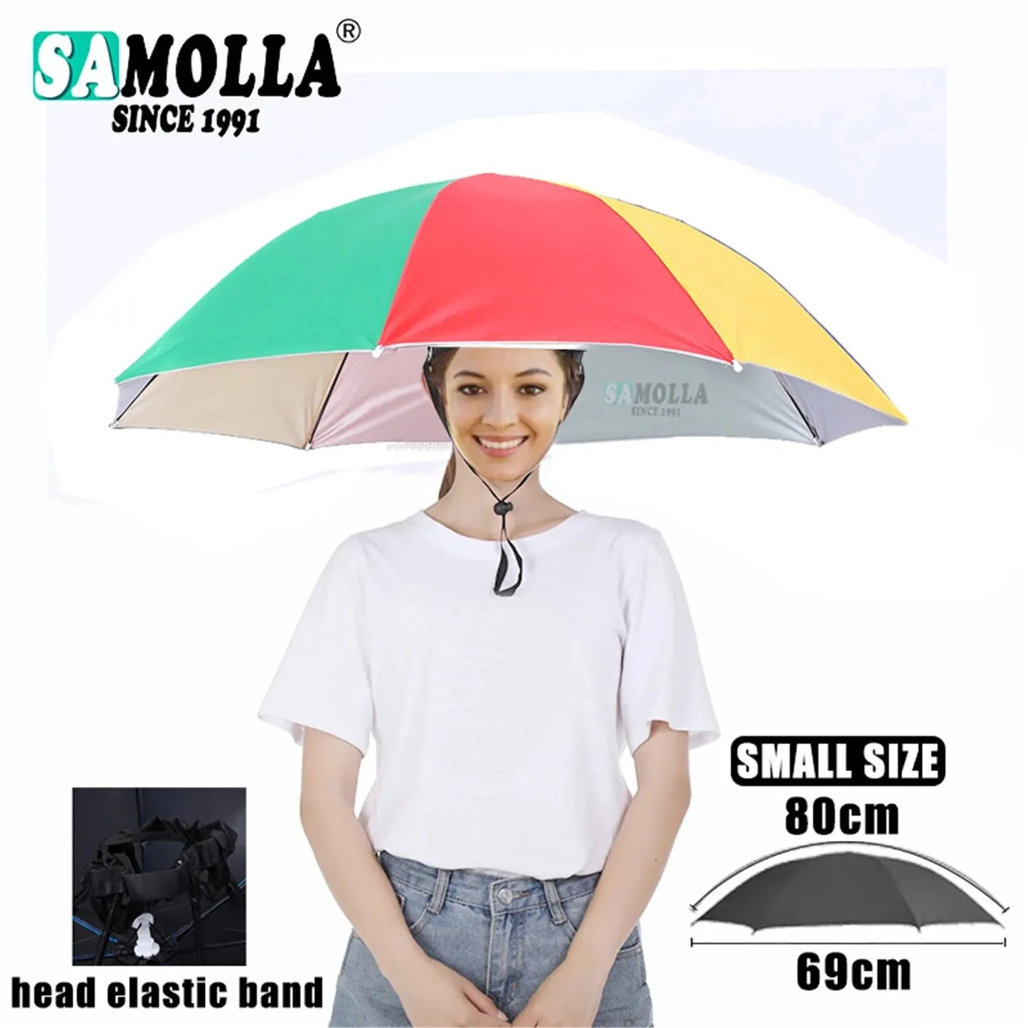 Foldable Rain Umbrella Hat