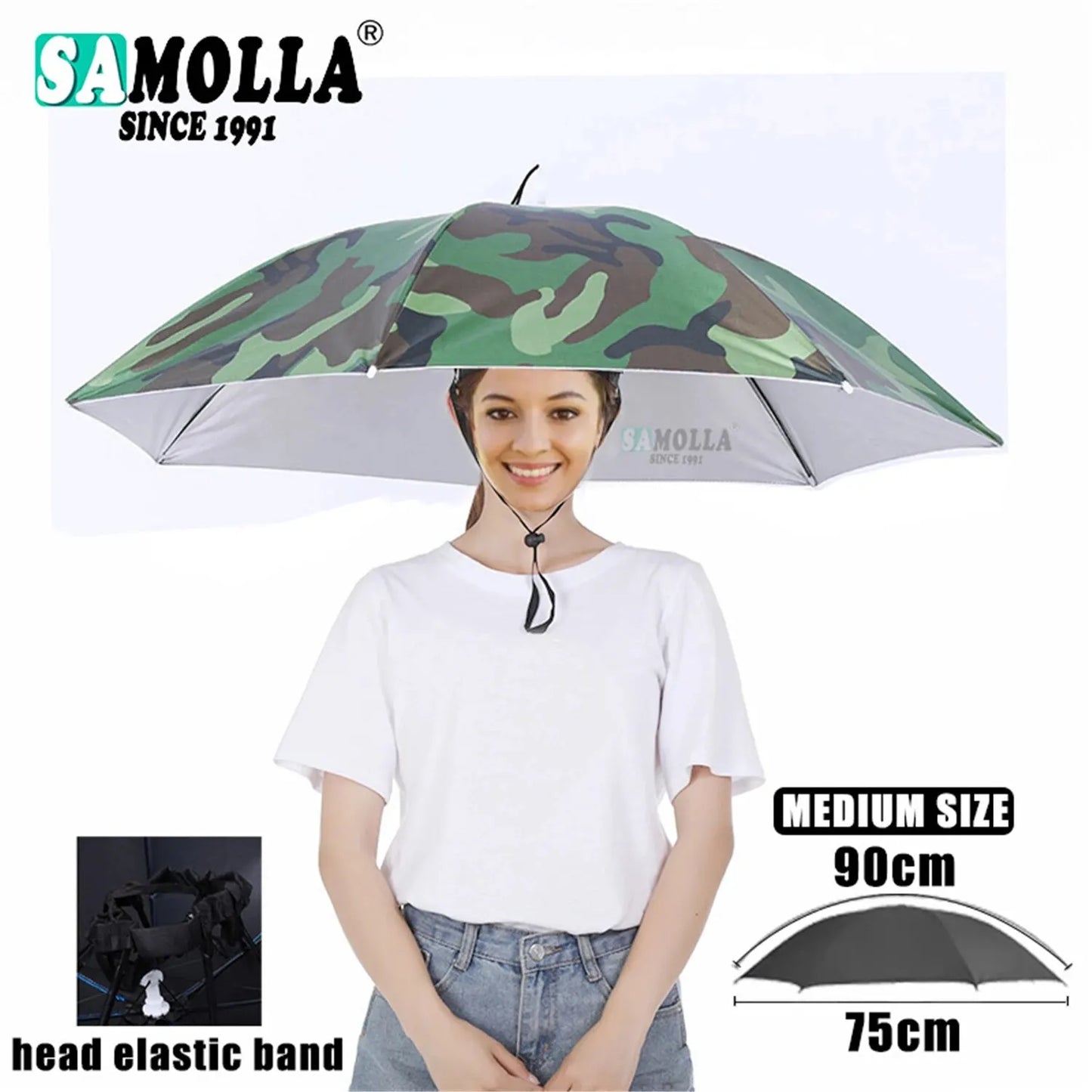 Foldable Rain Umbrella Hat
