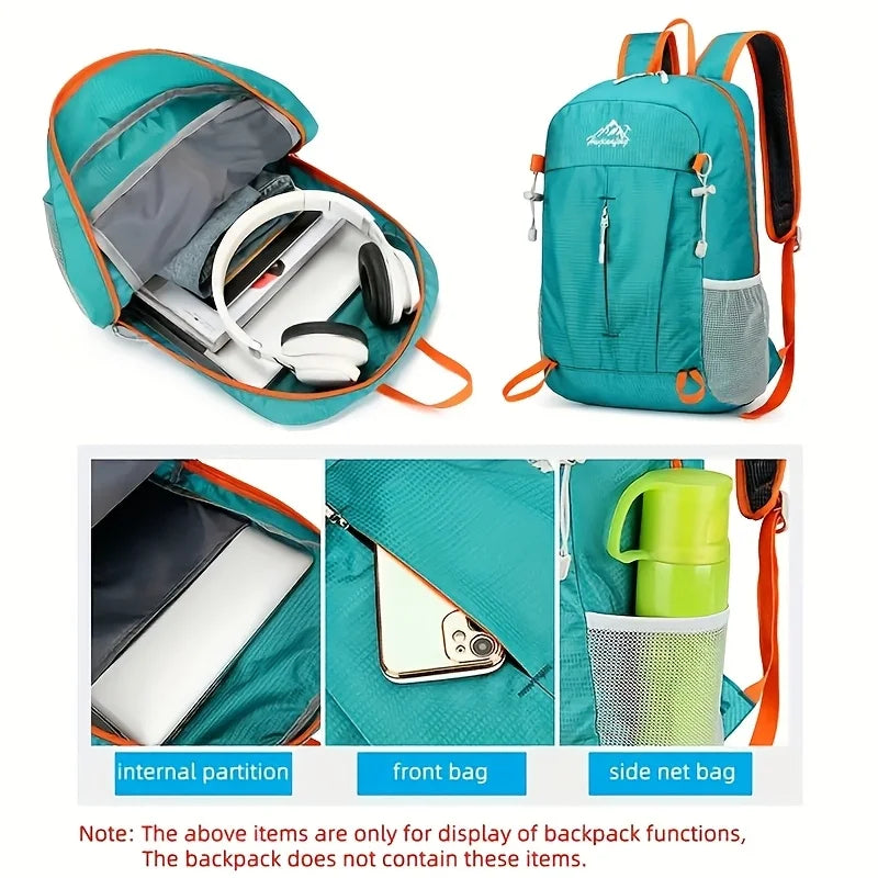 Portable Foldable Backpack Women and Men Outdoor Hiking Climbing Backpacks Lightweight Travel Bag Waterproof Cycling Backpack