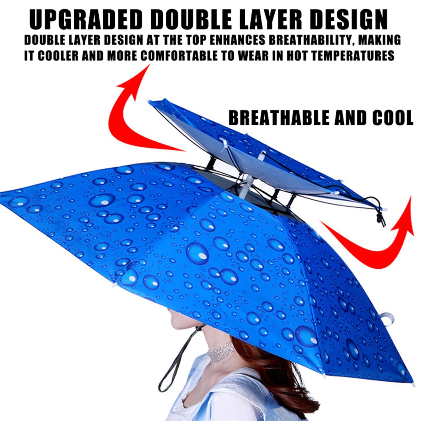 Foldable Rain Umbrella Hat