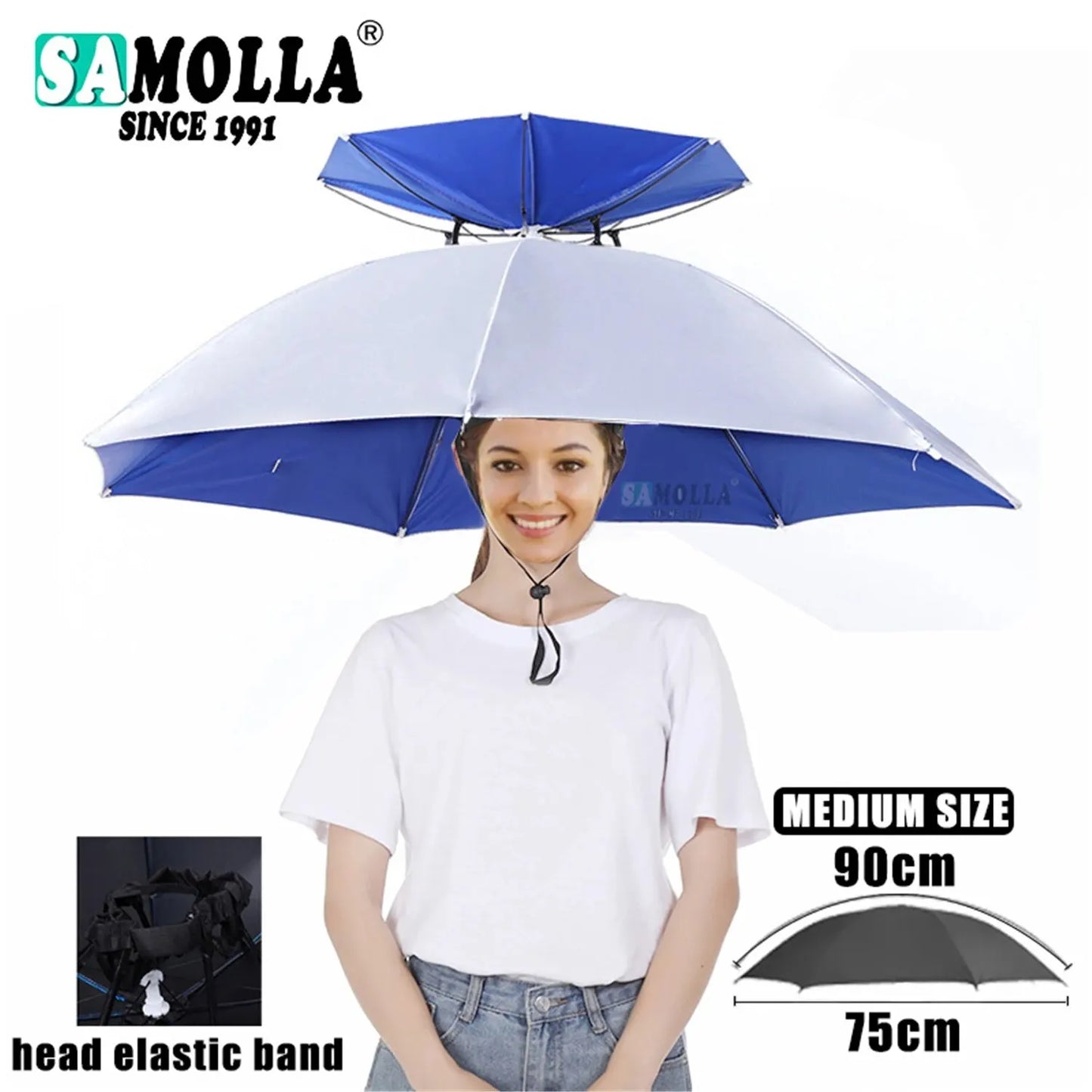 Foldable Rain Umbrella Hat