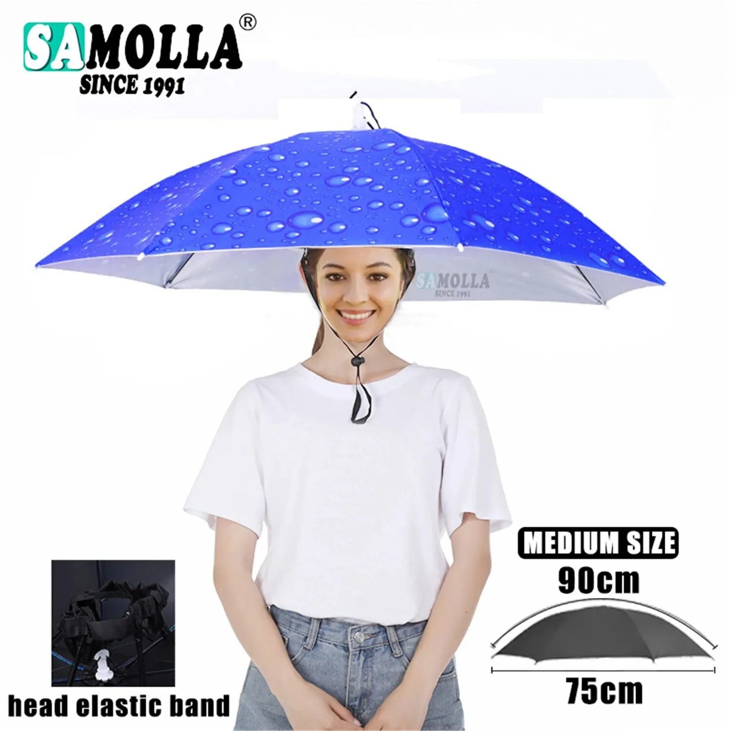 Foldable Rain Umbrella Hat
