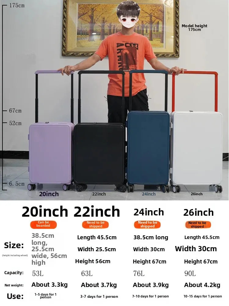 Thickened Wide Pull Rod Suitcase