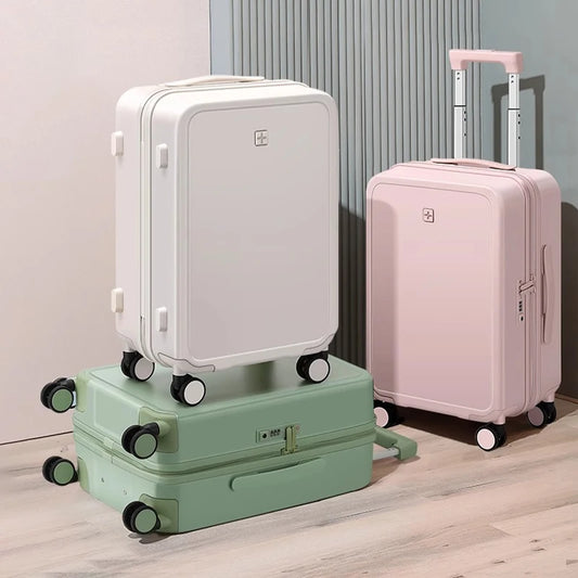 Suitcase Female 20-inch Cabin Travel Suitcase Large Capacity Password Carry on Luggage Ultra-light Universal Wheel Trolley Case