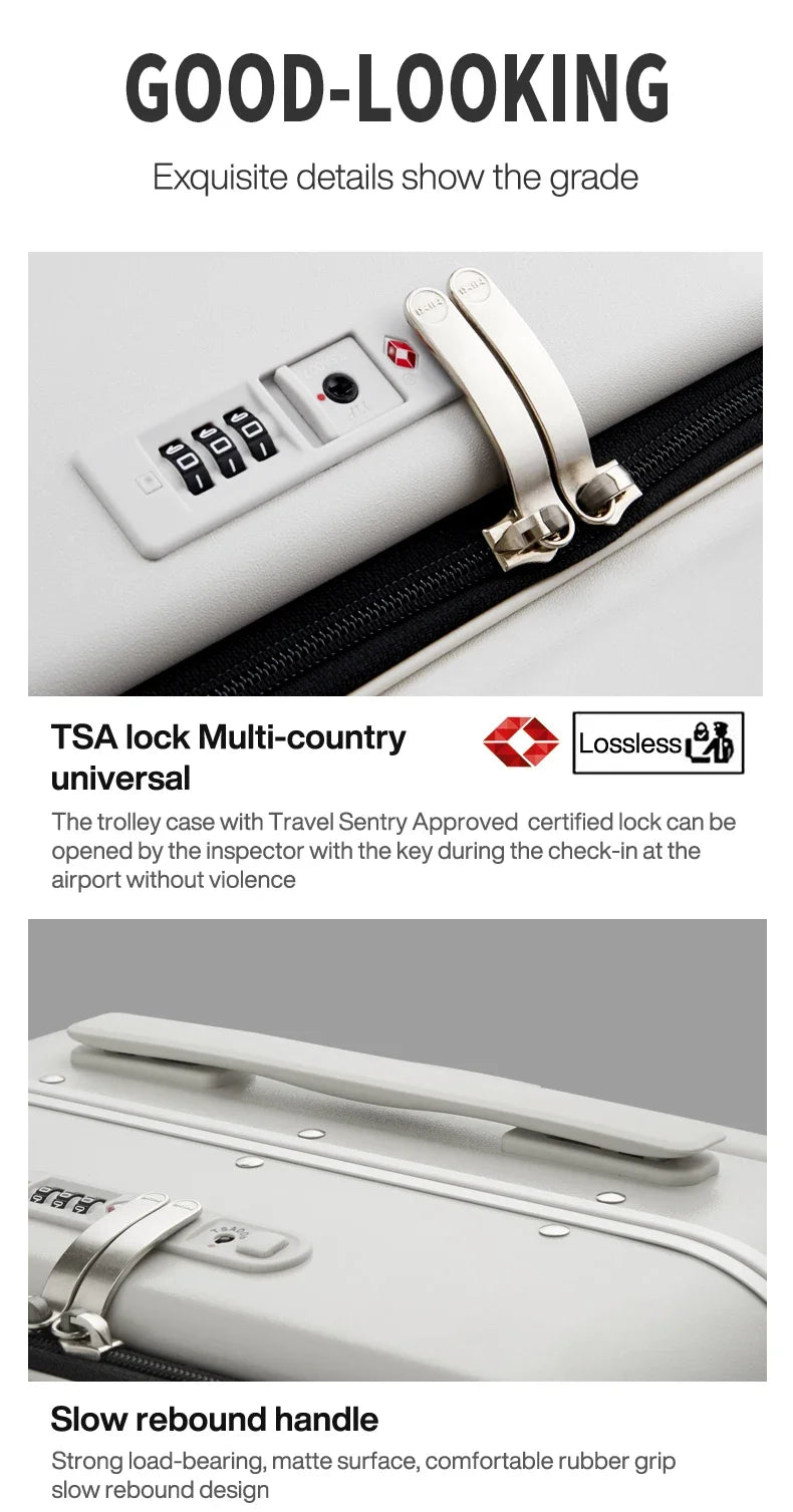 New Design Wide Handle Suitcase