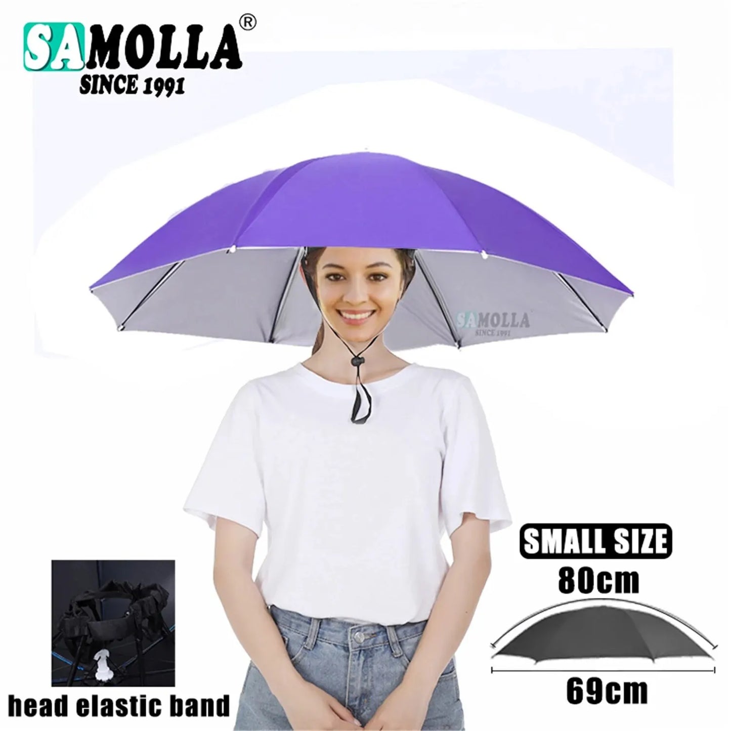 Foldable Rain Umbrella Hat