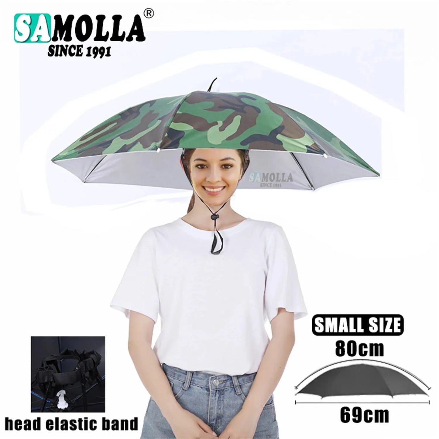 Foldable Rain Umbrella Hat