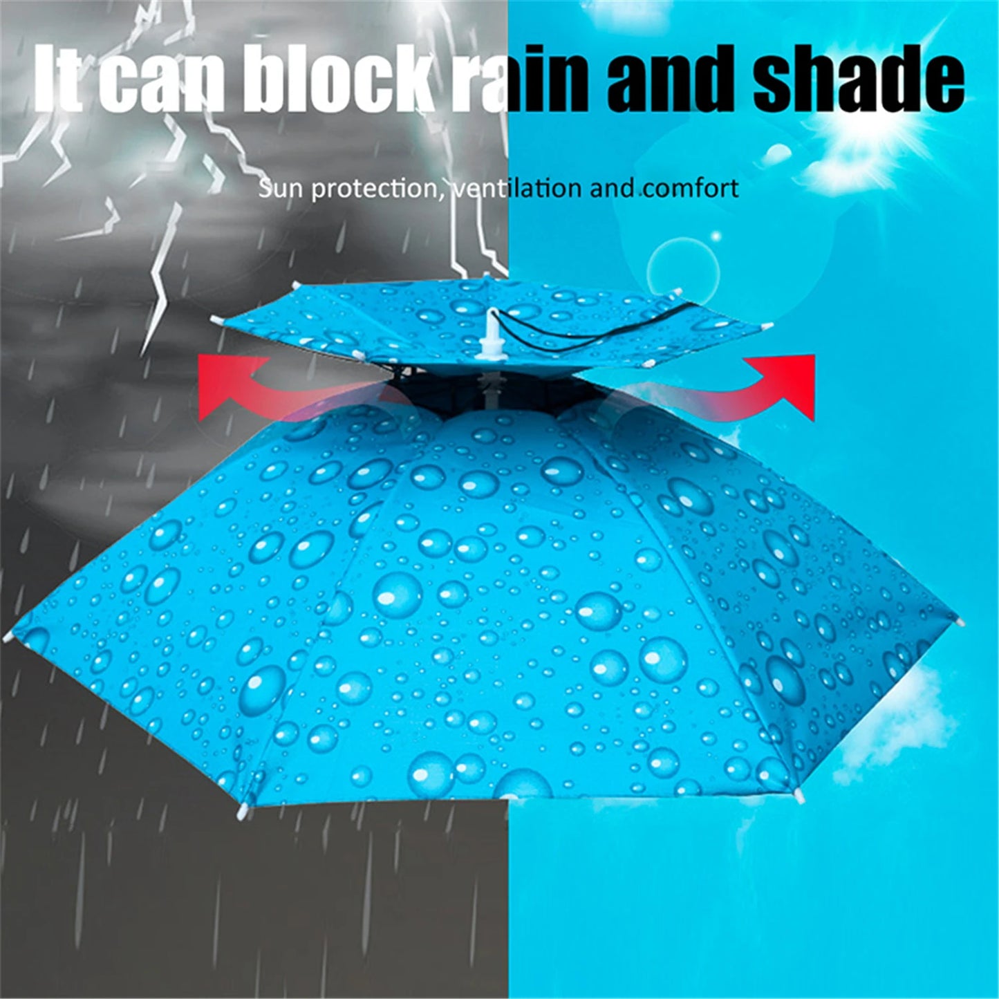 Foldable Rain Umbrella Hat